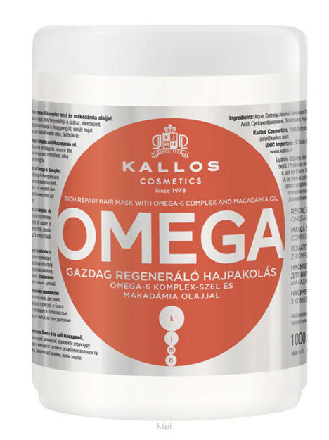Kallos KJMN Maska Omega Do Włosów Łamliwych 1000
