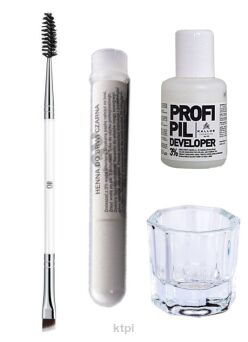 Henna Krakowska czarna 10ml Woda utleniona 3% 60ml Pędzel Kieliszek