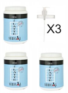 Kallos Crema Al Latte 3x1000 ml + Pompka