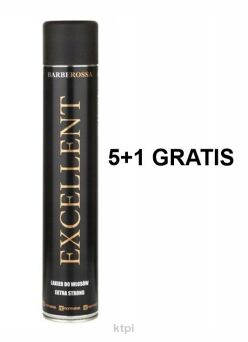 BARBEROSSA Lakier do włosów EXCELLENT Extra Strong bardzo mocny PREMIUM 5+1 750ml