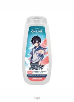 ON LINE KIDS Jimmy Żel do kąpieli 3w1 - Cranberry 400 ml