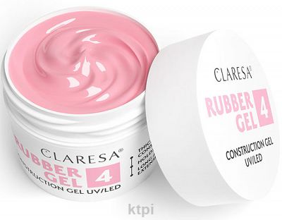 Claresa Rubber Gel Żel budujący do przedłużania 4 średni malinowy róż 12 g