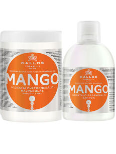 KALLOS KJMN szampon regenerujący mango + maska do włosów 1000 ml
