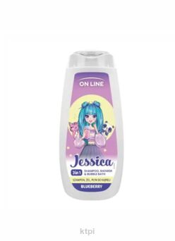 ON LINE Kids Jessica Żel do kąpieli 3w1 - Blueberry 400 ml