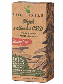 Bioelixire Olejek z oliwek i CBD włosy kręcone 50