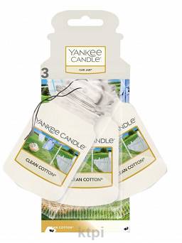 Yankee Candle Zapach Samochodowy Clean Cotton 3szt