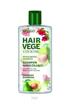 SESSIO Vege Hair szampon do włosów nawilżający awokado i żurawina 300 ml