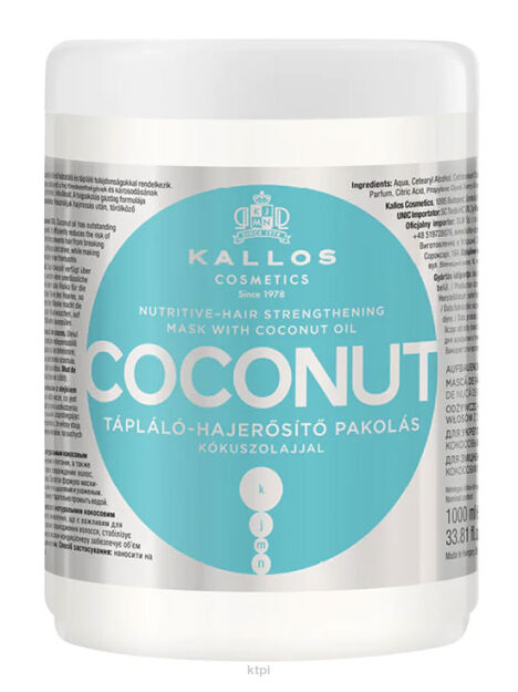 Kallos KJMN Coconut Maska Odżywcza Kokos 1000 ml