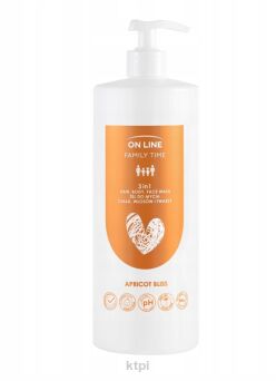 ON LINE Family Time Żel 3w1 do mycia ciała, włosów i twarzy  Morela 850 ml