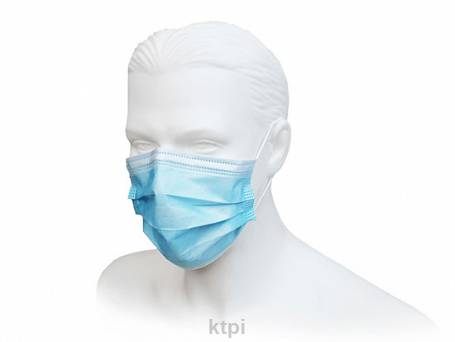 Maska Medyczna Trzywarstwowa Z Gumkami Niebieska
