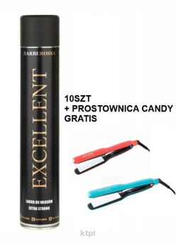 BARBEROSSA EXCELLENT Extra Strong PREMIUM 10 szt 750ml + Prostownica candy