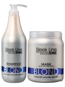 Stapiz Sleek Line Blond zestaw szampon maska 1000