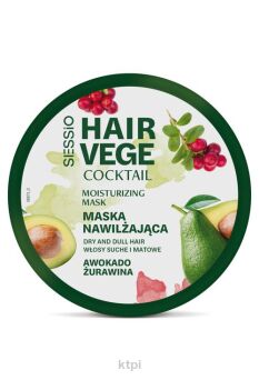 SESSIO Vege Hair maska nawilżająca awokado i żurawina 250 ml