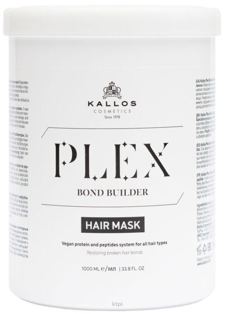 Kallos Plex Bond Maska do włosów z białkiem roślinnym i peptydami 1000 ml