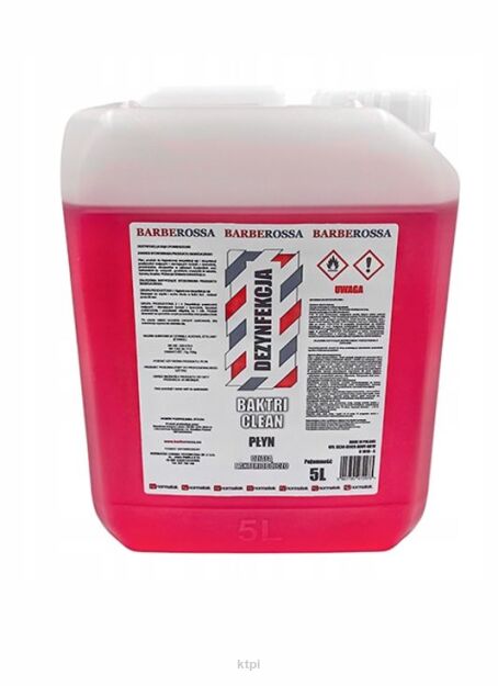 Barberossa Baktri Clean Płyn Do Dezynfekcji Narzędzi Fryzjerskich i Rąk 5l