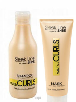 Stapiz SleekLine Waves Curls Szampon 300 maska 250