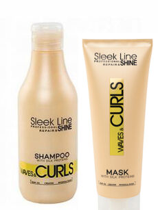 Stapiz SleekLine Waves Curls Szampon 300 maska 250